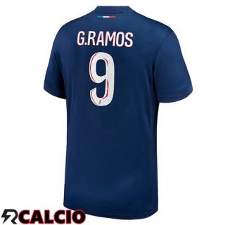 Prima Maglia Paris PSG (G.Ramos 9) Blu Reale 2024/2025  Prima Maglia Paris PSG (G.Ramos 9) Blu Reale 2024/2025