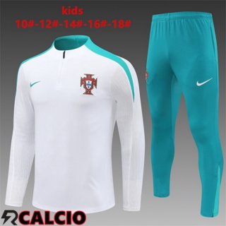 Insieme Tuta Calcio Portogallo Bambino Bianco 2024/2025