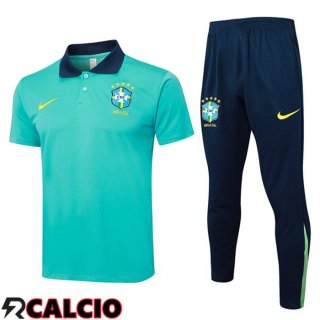 Insieme Polo Brasile + Pantaloni Verde 2024/2025  Insieme Polo Brasile + Pantaloni Verde 2024/2025