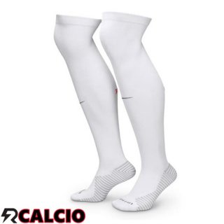 Seconda Calzini Calcio Paris PSG Bianco 2024/2025  Seconda Calzini Calcio Paris PSG Bianco 2024/2025