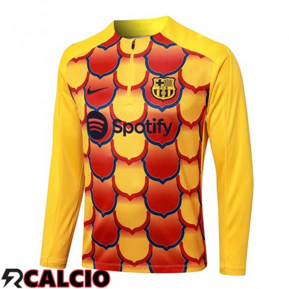 Felpa Allenamento FC Barcellona Giallo 2024/2025  Felpa Allenamento FC Barcellona Giallo 2024/2025