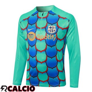 Felpa Allenamento FC Barcellona Verde 2024/2025