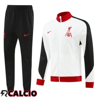Insieme Tuta Calcio - Giacca FC Liverpool Bianco 2024/2025
