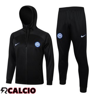 Tuta Calcio - Giacca A Vento Inter Milan Nero 2024/2025  Tuta Calcio - Giacca A Vento Inter Milan Nero 2024/2025