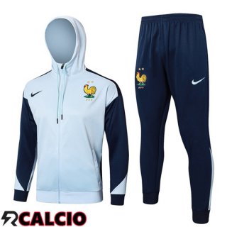 Tuta Calcio - Giacca A Vento Francia Blu 2024/2025  Tuta Calcio - Giacca A Vento Francia Blu 2024/2025