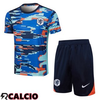 Insieme T Shirt Allenamento Paesi Bassi + Pantaloncini Blu 2024/2025