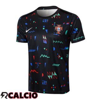 T Shirt Allenamento Portogallo Nero 2024/2025  T Shirt Allenamento Portogallo Nero 2024/2025