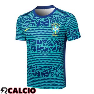 T Shirt Allenamento Brasile Blu 2024/2025