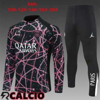 Insieme Tuta Calcio Jordan Paris PSG Bambino Nero Rosa 2025/2026