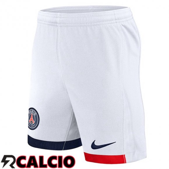 Seconda Pantaloncini Calcio Paris PSG Bianco 2025/2026  Seconda Pantaloncini Calcio Paris PSG Bianco 2025/2026