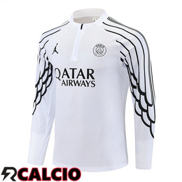 Felpa Allenamento Jordan Paris PSG Bianco 2025/2026  Felpa Allenamento Jordan Paris PSG Bianco 2025/2026