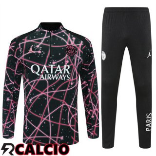 Insieme Tuta Calcio Jordan Paris PSG Nero Rosa 2025/2026  Insieme Tuta Calcio Jordan Paris PSG Nero Rosa 2025/2026