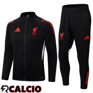 Insieme Tuta Calcio - Giacca FC Liverpool Nero 2025/2026  Insieme Tuta Calcio - Giacca FC Liverpool Nero 2025/2026