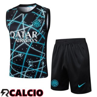 Canotta Allenamento Inter Milan + Pantaloncini Nero Blu 2025/2026
