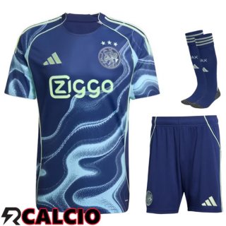 Insieme Seconda Maglia AFC Ajax (Pantaloncini + Calzini) 2025 2026  Insieme Seconda Maglia AFC Ajax (Pantaloncini + Calzini) 2025 2026