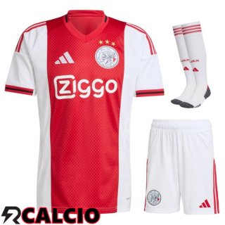 Insieme Prima Maglia AFC Ajax (Pantaloncini + Calzini) 2025 2026  Insieme Prima Maglia AFC Ajax (Pantaloncini + Calzini) 2025 2026
