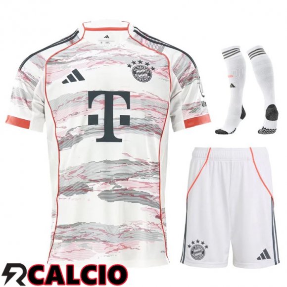 Insieme Seconda Maglia Bayern Monaco (Pantaloncini + Calzini) 2025 2025