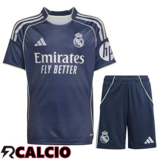 Insieme Seconda Maglia Real Madrid + Pantaloncini 2025 2026