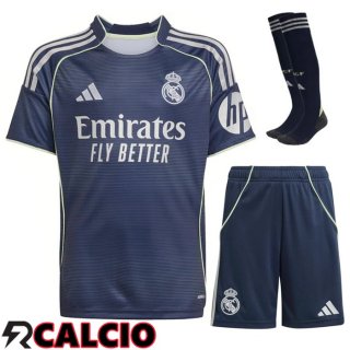 Insieme Seconda Maglia Real Madrid  (Pantaloncini + Calzini) 2025 2026