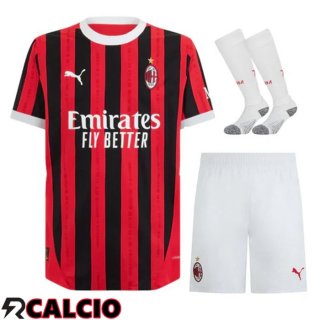 Insieme Seconda Maglia AC Milan (Pantaloncini + Calzini) 2024/2025