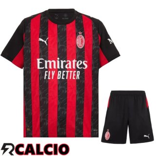 Insieme Prima Maglia AC Milan + Pantaloncini 2025 2026  Insieme Prima Maglia AC Milan + Pantaloncini 2025 2026