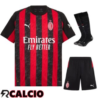 Insieme Prima Maglia AC Milan (Pantaloncini + Calzini) 2025 2026  Insieme Prima Maglia AC Milan (Pantaloncini + Calzini) 2025 2026