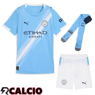 Insieme Prima Maglia Manchester City (Pantaloncini + Calzini) 2025 2026  Insieme Prima Maglia Manchester City (Pantaloncini + Calzini) 2025 2026