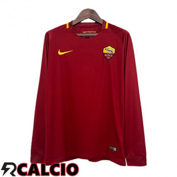 Prima Maglia AS Roma Retro Manica Lunga Rosso 2017-2018  Prima Maglia AS Roma Retro Manica Lunga Rosso 2017-2018