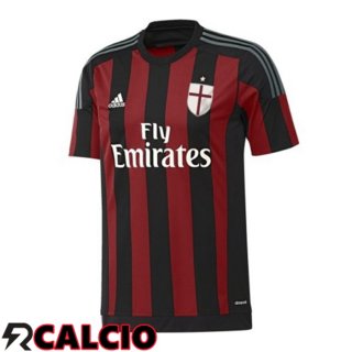 Prima Maglia AC Milan Retro Rosso Nero 2015-2016  Prima Maglia AC Milan Retro Rosso Nero 2015-2016