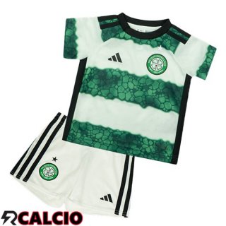 Prima Maglia Celtic FC Bambino Verde Bianco 2023/2024  Prima Maglia Celtic FC Bambino Verde Bianco 2023/2024