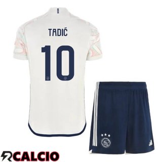 Seconda Maglia AFC Ajax (Tadić 10) Bambino Bianco 2023/2024