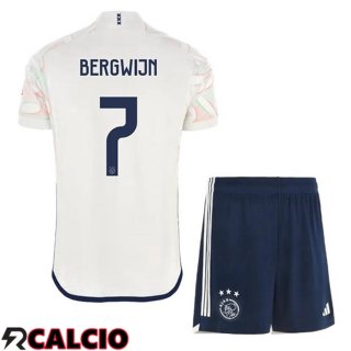 Seconda Maglia AFC Ajax (Bergwijn 7) Bambino Bianco 2023/2024