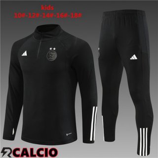 Insieme Tuta Calcio Algeria Bambino Nero 2023/2024  Insieme Tuta Calcio Algeria Bambino Nero 2023/2024