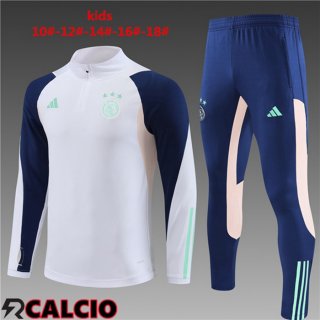 Insieme Tuta Calcio AFC Ajax Bambino Bianco 2023/2024  Insieme Tuta Calcio AFC Ajax Bambino Bianco 2023/2024