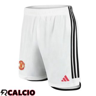 Prima Pantaloncini Calcio Manchester United Bianco 2023/2024