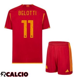 Prima Maglia AS Roma (BELOTTI 11) Bambino Rosso 2023/2024