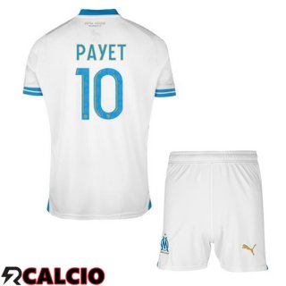 Prima Maglia Marsiglia OM (PAYET 10) Bambino Bianco 2023/2024  Prima Maglia Marsiglia OM (PAYET 10) Bambino Bianco 2023/2024