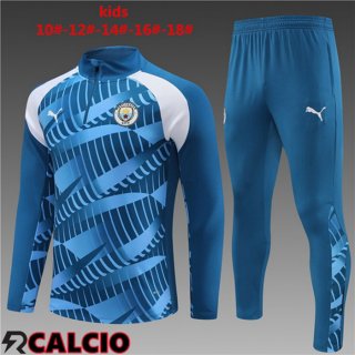 Insieme Tuta Calcio Manchester City Bambino Blu 2023/2024  Insieme Tuta Calcio Manchester City Bambino Blu 2023/2024