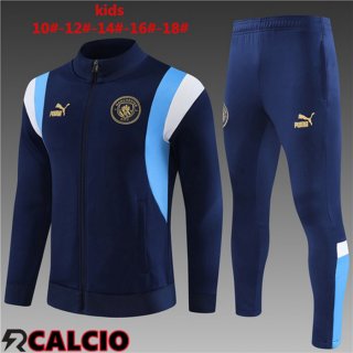 Insieme Tuta Calcio - Giacca Manchester City Bambino Blu Reale 2023/2024  Insieme Tuta Calcio - Giacca Manchester City Bambino Blu Reale 2023/2024