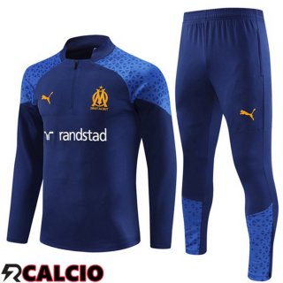Insieme Tuta Calcio Marsiglia OM Blu Reale 2023/2024  Insieme Tuta Calcio Marsiglia OM Blu Reale 2023/2024