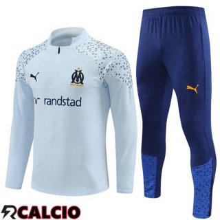 Insieme Tuta Calcio Marsiglia OM Blu 2023/2024  Insieme Tuta Calcio Marsiglia OM Blu 2023/2024