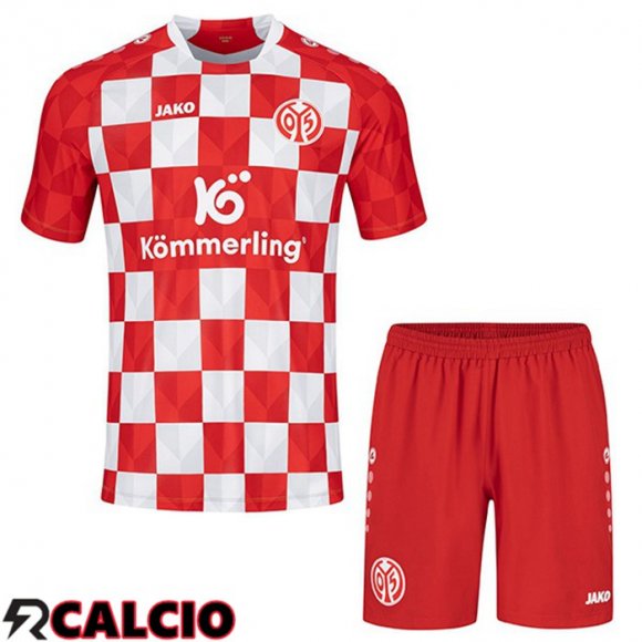 Prima Maglia FSV Mainz 05 Bambino Rosso 2023/2024  Prima Maglia FSV Mainz 05 Bambino Rosso 2023/2024