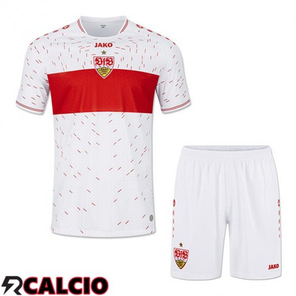 Prima Maglia VfB Stuttgart Bambino Bianco 2023/2024  Prima Maglia VfB Stuttgart Bambino Bianco 2023/2024