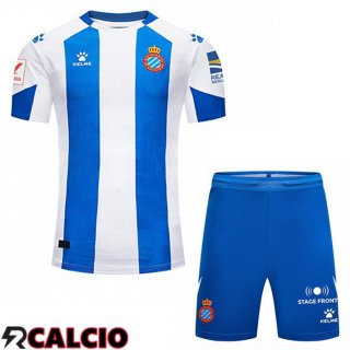 Prima Maglia RCD Espanyol Bambino Blu Bianco 2023/2024
