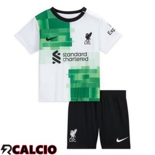 Seconda Maglia FC Liverpool Bambino Bianco Verde 2023/2024