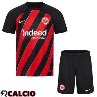 Prima Maglia Eintracht Frankfurt Bambino Nero Rosso 2023/2024