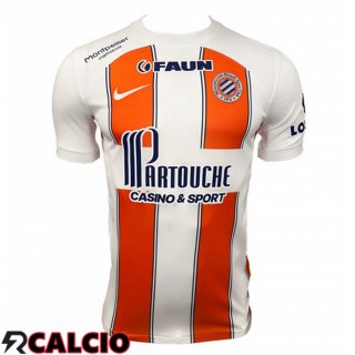 Seconda Maglia Montpellier HSC Bianco Arancia 2023/2024  Seconda Maglia Montpellier HSC Bianco Arancia 2023/2024