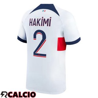 Seconda Maglia Paris PSG (Hakimi 2) Bianco 2023/2024  Seconda Maglia Paris PSG (Hakimi 2) Bianco 2023/2024