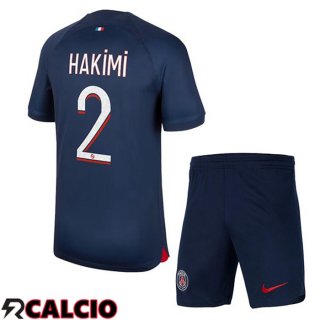 Prima Maglia Paris PSG (Hakimi 2) Bambino Blu Reale 2023/2024