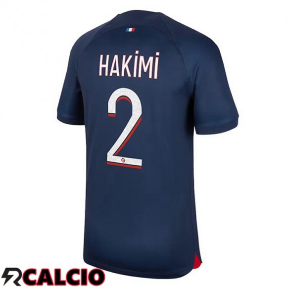 Prima Maglia Paris PSG (Hakimi 2) Blu Reale 2023/2024  Prima Maglia Paris PSG (Hakimi 2) Blu Reale 2023/2024
